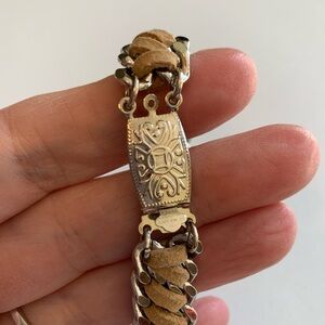 Unique bracelet stainless steel and suede.